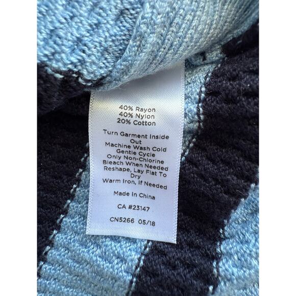 Talbots Womens Nautical Sweater Tunic XLp Blue Stripes Boat Neck Coastal - Picture 9 of 9